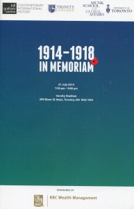 Cover of the “In Memoriam” program