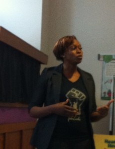 Funké Aladejebi speaking during her History Matters talk