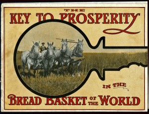 Figure 2: Canadian Northern Railway Company, The Key to Prosperity in the Bread Basket of the World, c. 1911. Courtesy of the Bruce Peel Special Collections Library, University of Alberta.