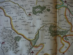 Map 1 - A. Guiljelmum et I. Blaeu, “Carte du Loudunais et du Mirebalais,” 1635, L 192, Série FI, Archives départementales de la Vienne (Poitiers)