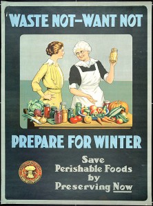Food Control posters like this one and the one below were placed in shop windows to remind people to be vigilant in their food control