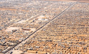 Za'atri refugee camp in Jordan, 2014. Home to 83,000 Syrian refugees. Wikimedia Commons.