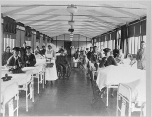 Ontario Military Hospital ward, [ca. 1916-1917] Ontario Military Hospital photographs, F 4386, Archives of Ontario, I0007454