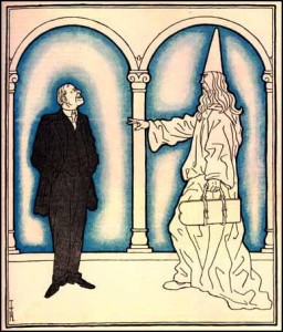 God: Woodrow Wilson, what happened to your Fourteen Points? Wilson: Don't worry God, we didn't follow your Ten Commandments either.