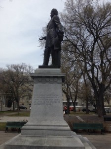 Statue of George-Etienne Cartier in Parc Montmorency (Quebec City)