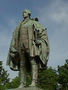 Statue of Edward Cornwallis in downtown Halifax