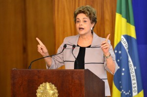 Brasília - A presidenta Dilma Rousseff during an anti-impeachment rally, March 2016. Wikipedia Commons