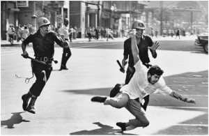 Police repression at a demonstration against the dictatorship, Rio de Janeiro, 1968. Evandro Teixeira.