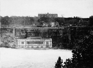 Ontario power station below the falls, 1908. Public domain image.