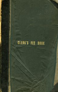 Cover of Clerk's Fee Book