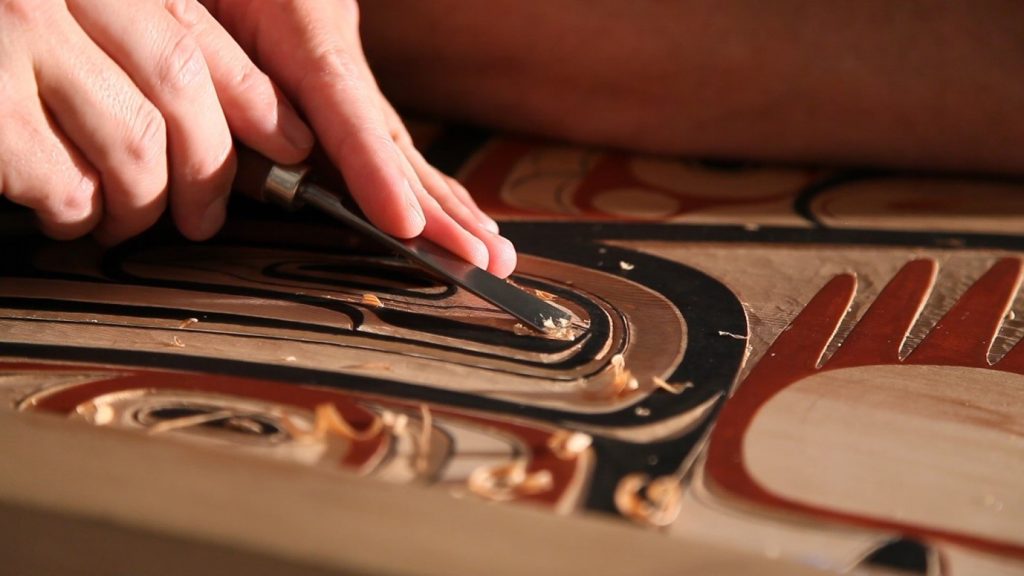 Detail image of hand carving