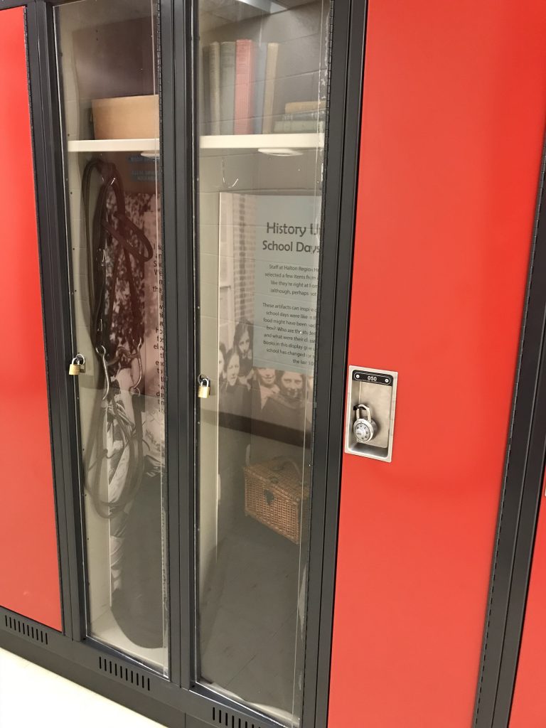 Exhibition in a school locker