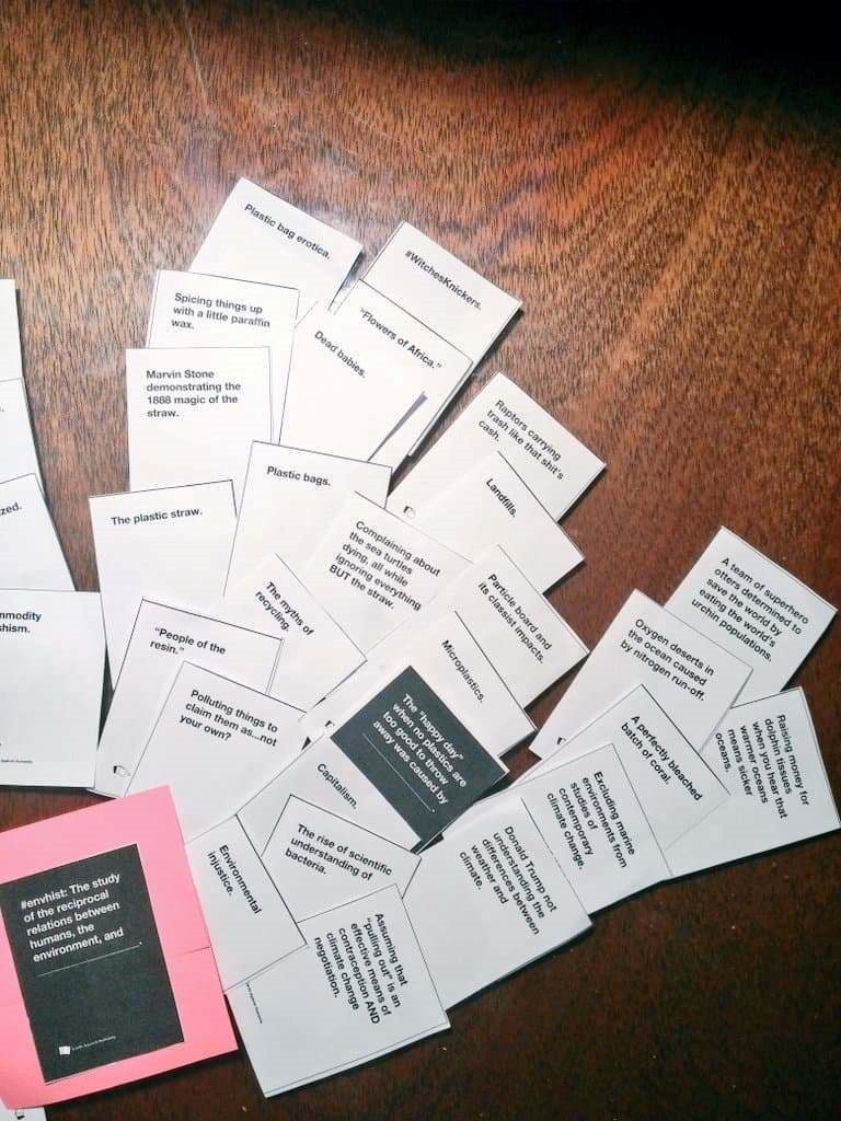 Close up of game cards