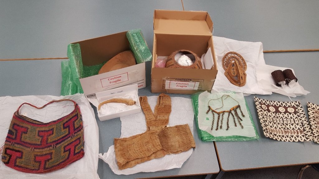 artifacts on a table