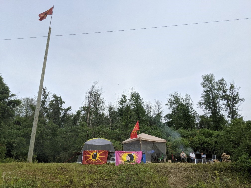 photo of an protest camp