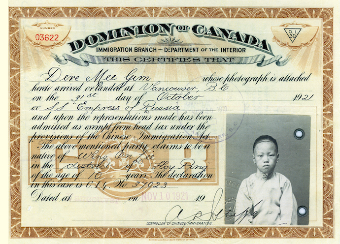 The right to remember the past: Opening Chinese immigration