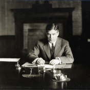 Edward Beatty at his desk